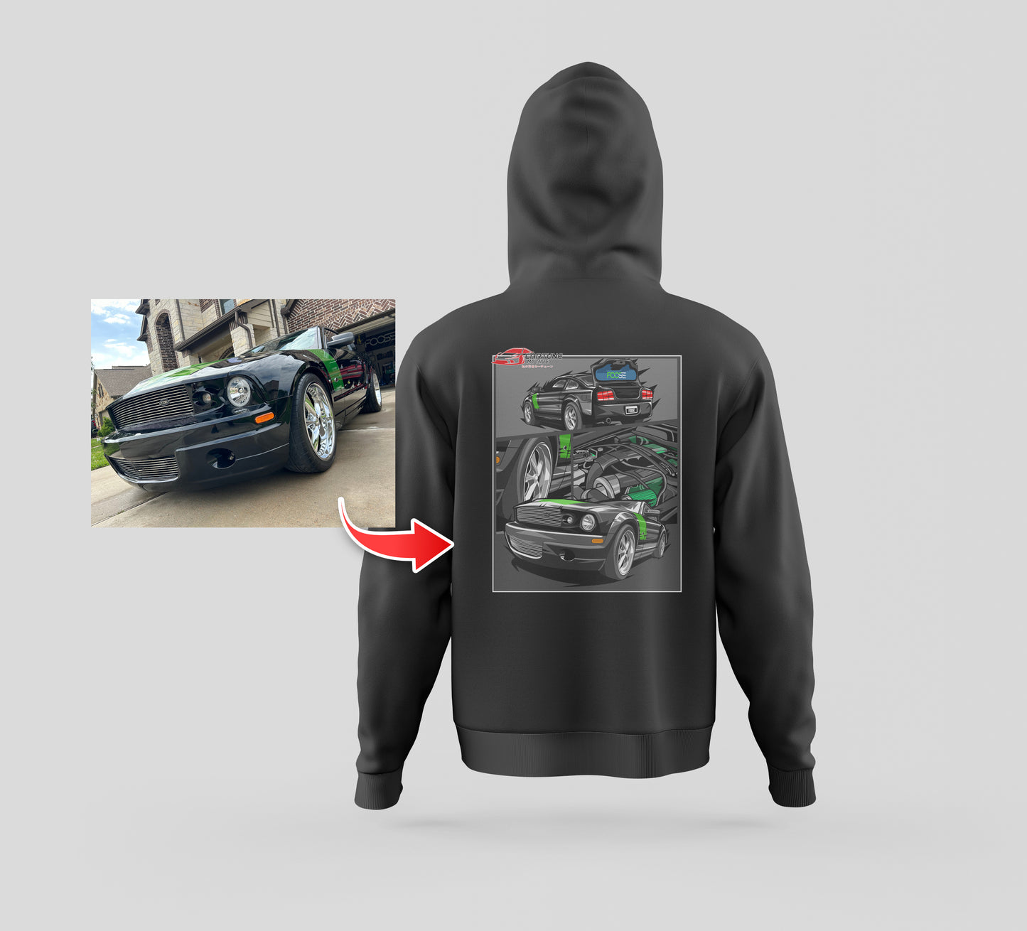 Custom Car Hoodie of Your Car/Truck/Bike