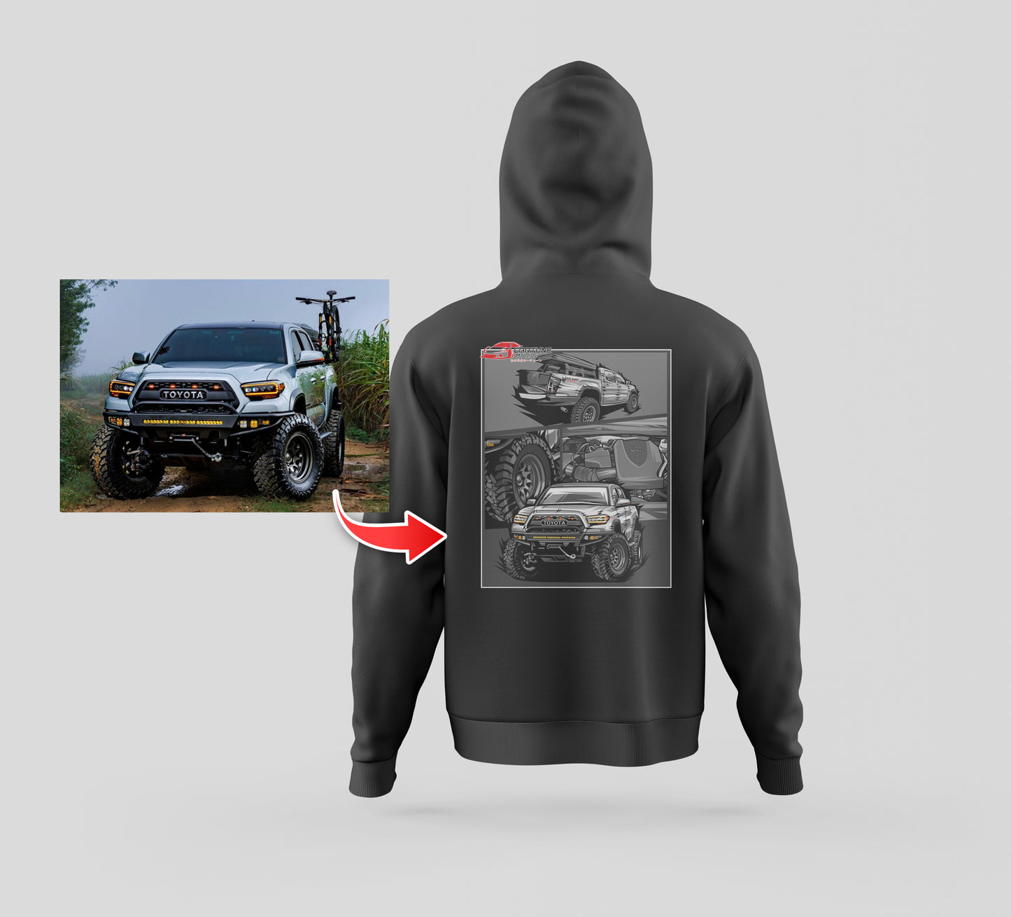 Custom Car Hoodie of Your Car/Truck/Bike