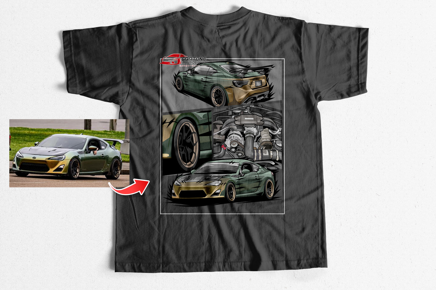 Custom Car T-shirt of Your Car/Truck/Bike