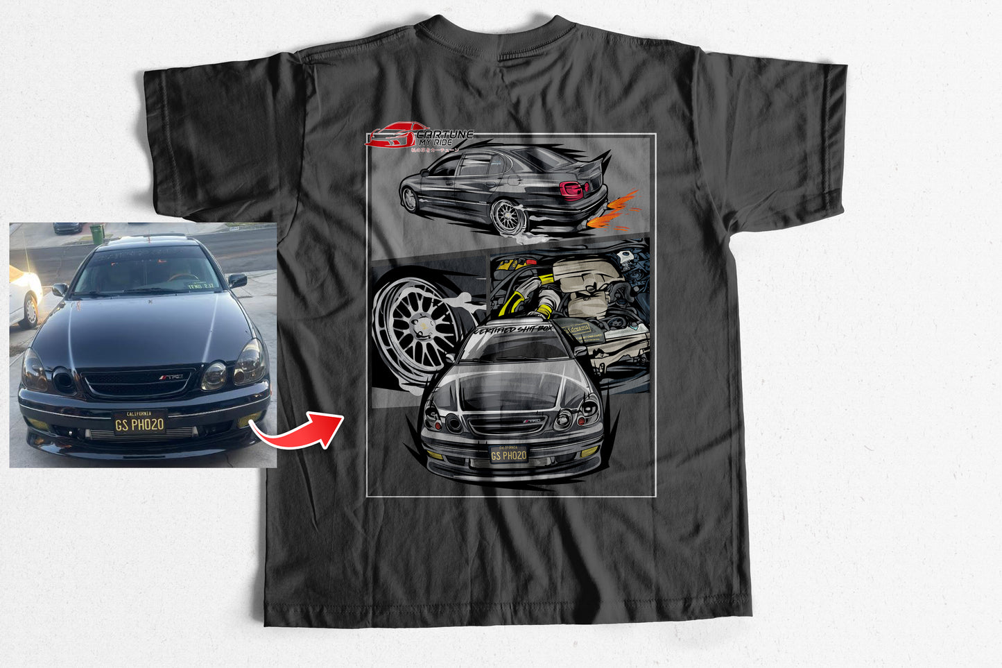 Custom Car T-shirt of Your Car/Truck/Bike