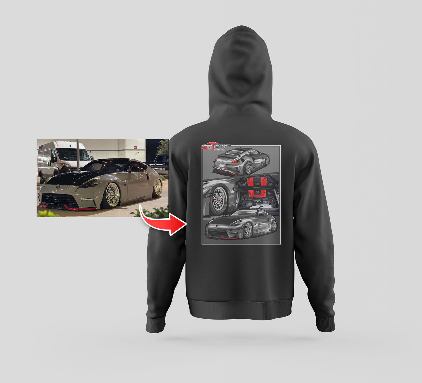 Custom Car Hoodie of Your Car/Truck/Bike