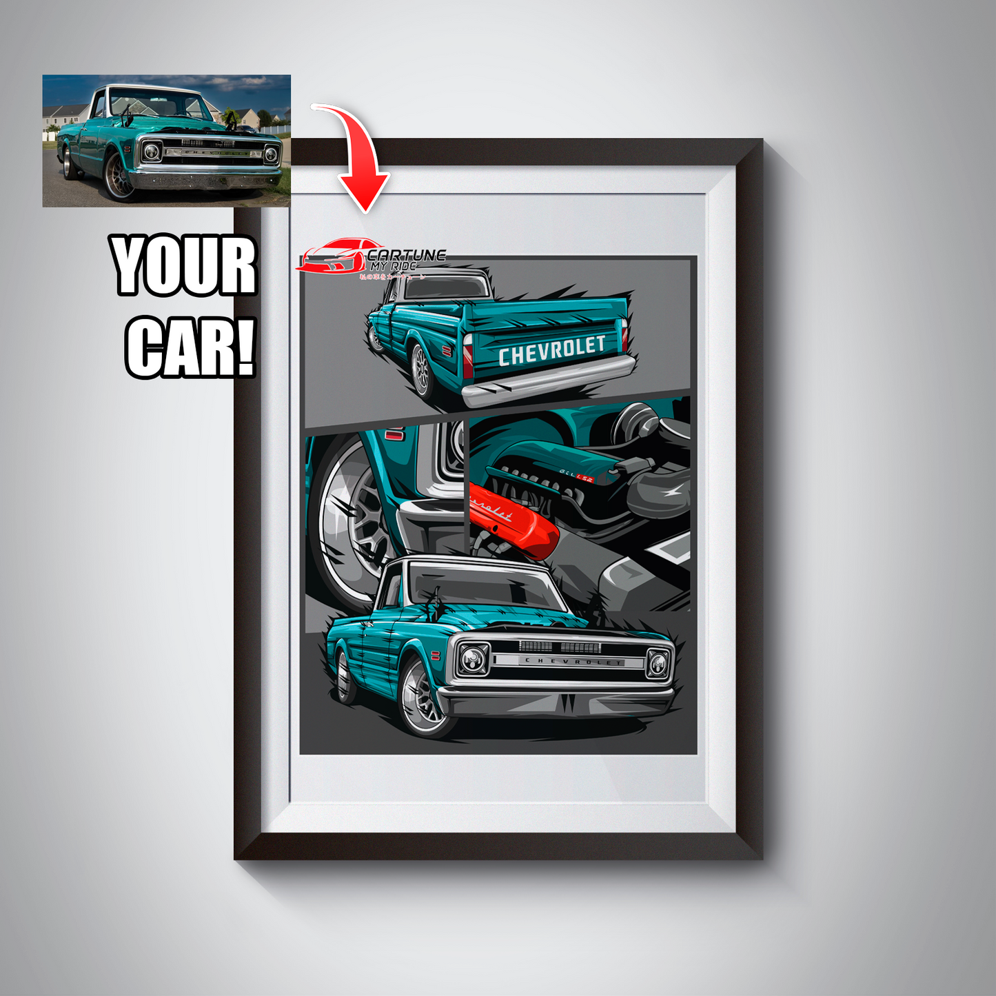 Custom Car Poster of Your Car/Truck/Bike