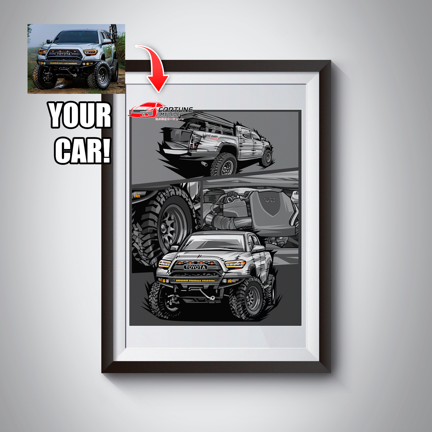 Custom Car Poster of Your Car/Truck/Bike