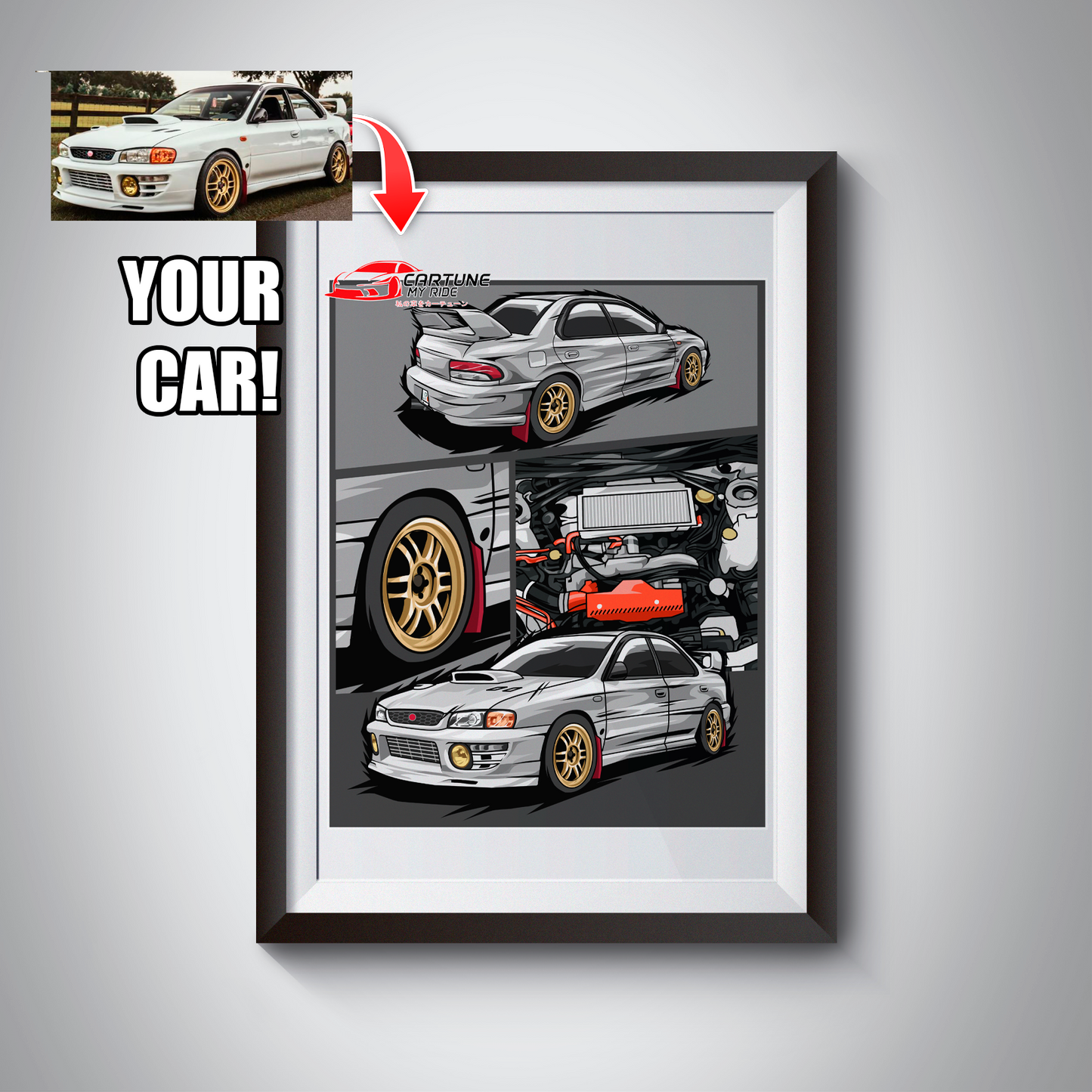 Custom Car Poster of Your Car/Truck/Bike