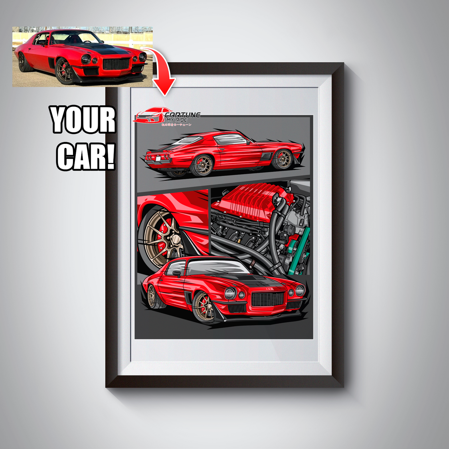 Custom Car Poster of Your Car/Truck/Bike