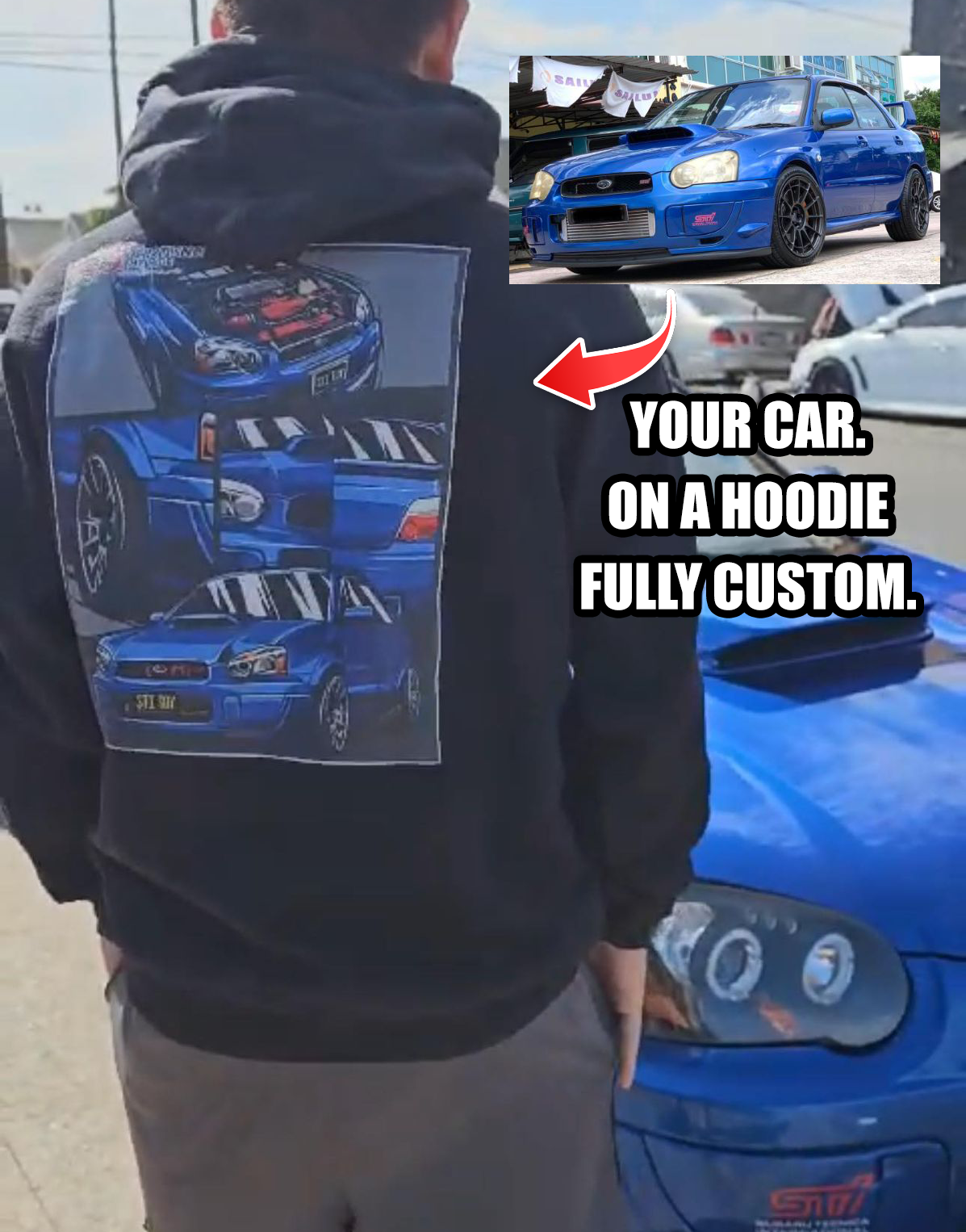 Custom Car Hoodie of Your Car/Truck/Bike